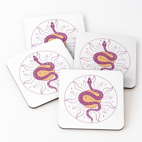 Item preview, Scandinavian rosemaling design folk art snake designed and sold by utopianpioneer.