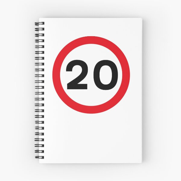 Item preview, 20 mph UK Speed Limit sign - 20 (Twentieth birthday) designed and sold by MintGubbins.