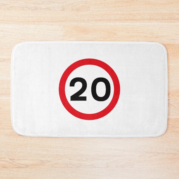 Item preview, 20 mph UK Speed Limit sign - 20 (Twentieth birthday) designed and sold by MintGubbins.