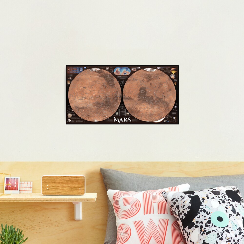 Map of Mars 2021! Photographic Print