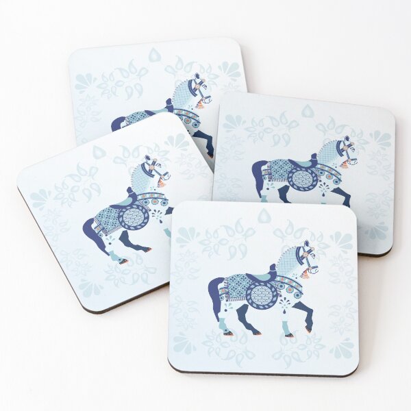 Item preview, Indian horse - toy in blue and navy blue designed and sold by Miriam DESQUESNES.
