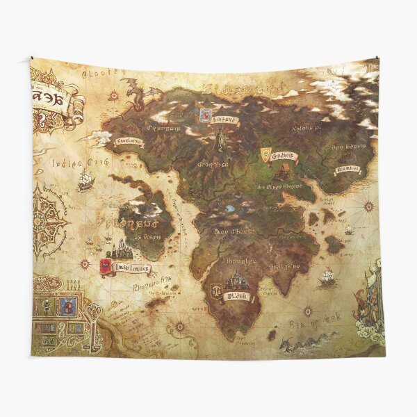 Lord of the discount rings map tapestry