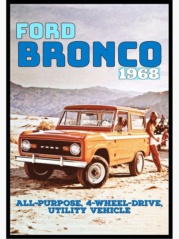Disover Vintage 1968 Ford Bronco Off Road Canvas