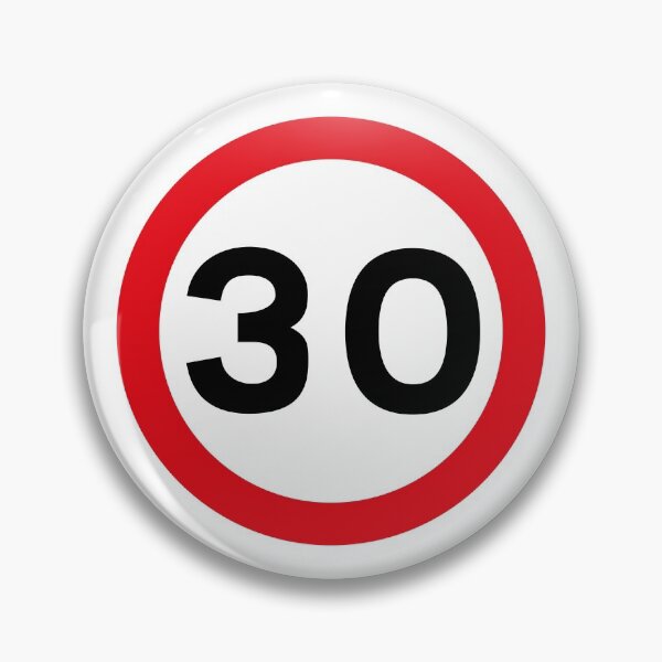 Item preview, 30 mph UK Speed Limit sign - 30 (Thirtieth birthday) designed and sold by MintGubbins.