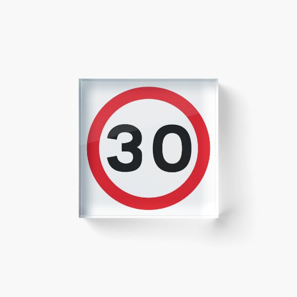 Item preview, 30 mph UK Speed Limit sign - 30 (Thirtieth birthday) designed and sold by MintGubbins.