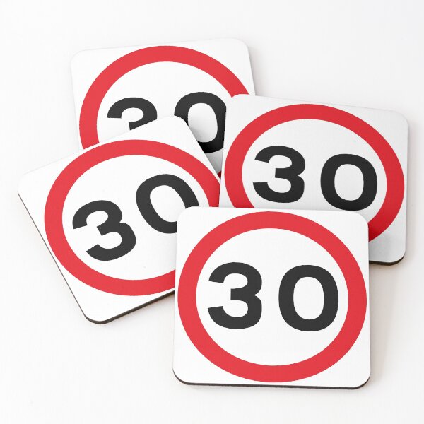 Item preview, 30 mph UK Speed Limit sign - 30 (Thirtieth birthday) designed and sold by MintGubbins.