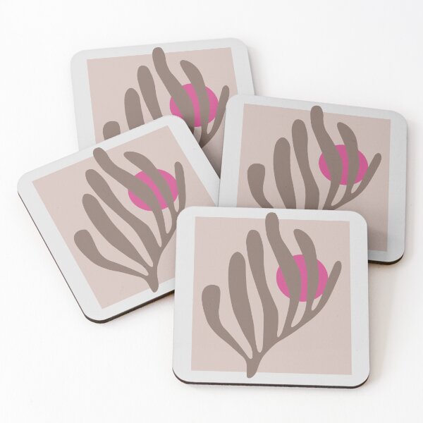 Item preview, Matisse pink beige cutout art. Brown magenta Leaf Cutout - Papiers Découpés designed and sold by Digital  Cloud.