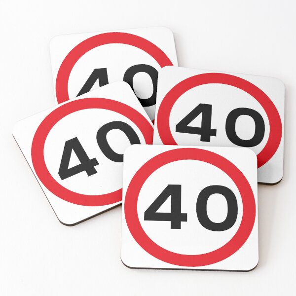 Item preview, 40 mph UK Speed Limit sign - 40 (Fortieth birthday) designed and sold by MintGubbins.