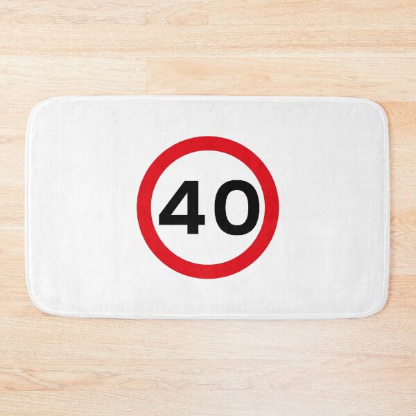 Item preview, 40 mph UK Speed Limit sign - 40 (Fortieth birthday) designed and sold by MintGubbins.