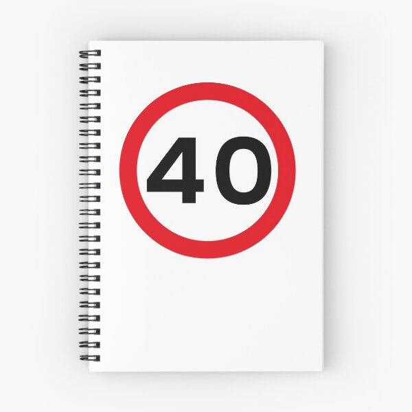 Item preview, 40 mph UK Speed Limit sign - 40 (Fortieth birthday) designed and sold by MintGubbins.