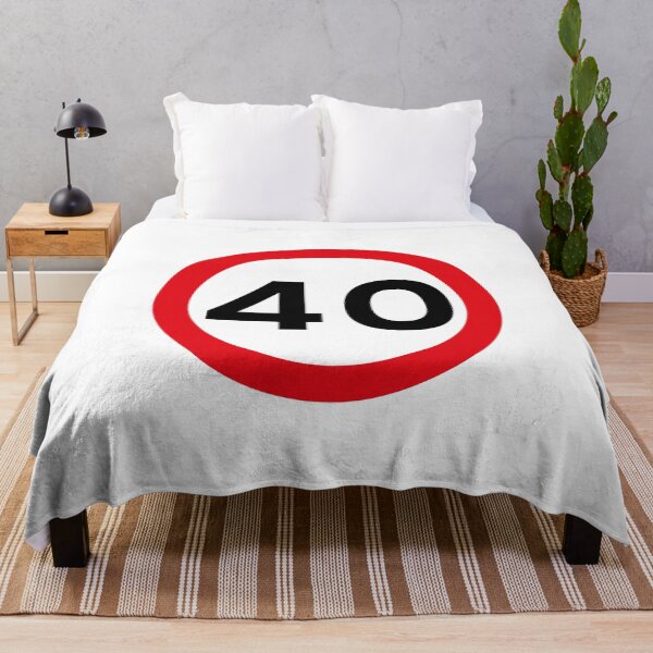 Item preview, 40 mph UK Speed Limit sign - 40 (Fortieth birthday) designed and sold by MintGubbins.