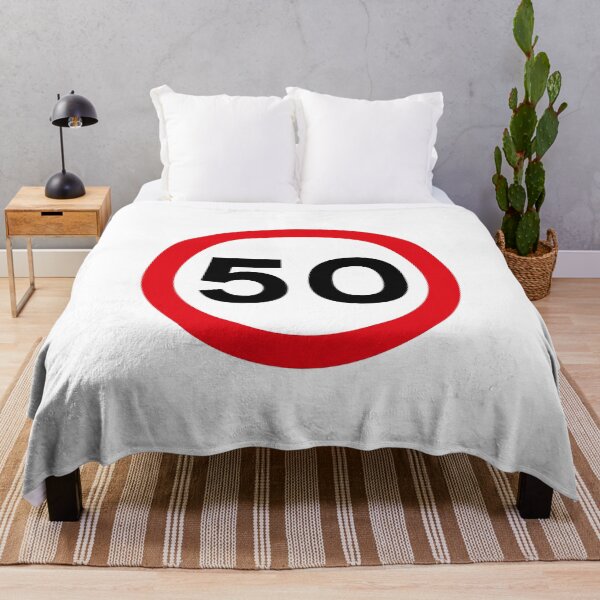 Item preview, 50 mph UK Speed Limit sign - 50 (Fiftieth birthday) designed and sold by MintGubbins.