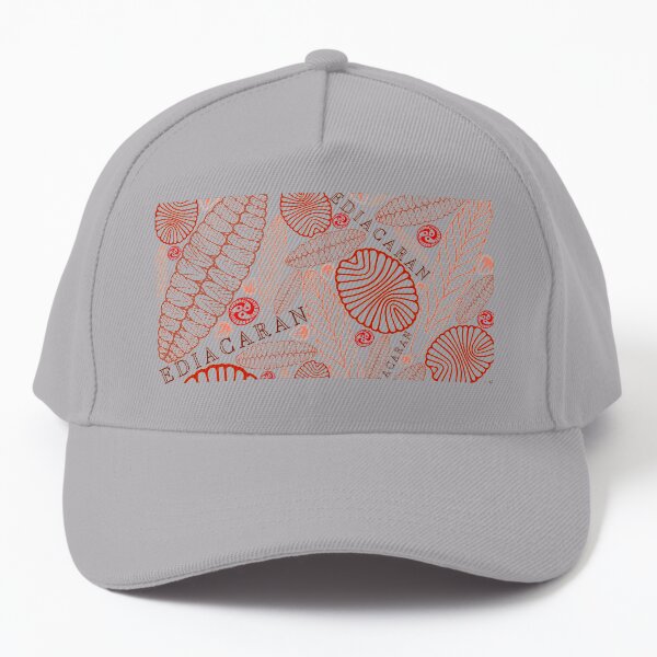 Red Ediacaran fossils transparent Baseball Cap