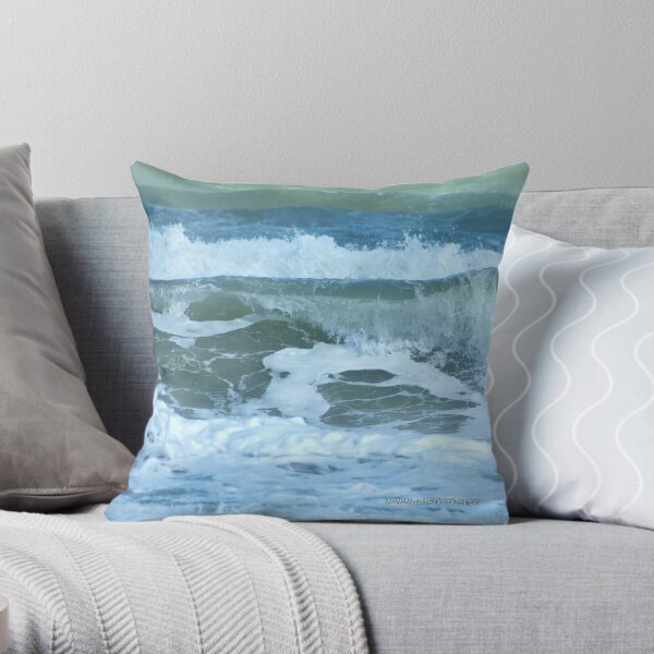 Sudden Surge, Melbourne Beach, Florida Throw Pillow