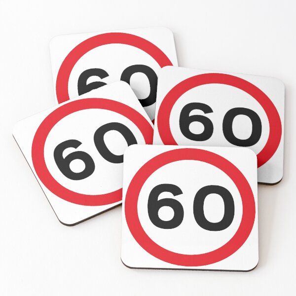Item preview, 60 mph UK Speed Limit sign - 60 (Sixtieth birthday) designed and sold by MintGubbins.