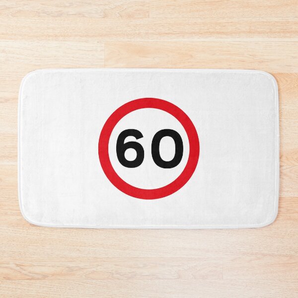 Item preview, 60 mph UK Speed Limit sign - 60 (Sixtieth birthday) designed and sold by MintGubbins.