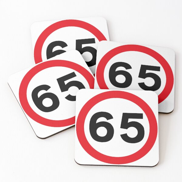 Item preview, 65 mph UK Speed Limit sign - 65 (Sixty fifth birthday) designed and sold by MintGubbins.