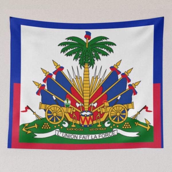Item preview, Haiti Haitian Flag Coat of Arms Blue designed and sold by ShajenDesigns.
