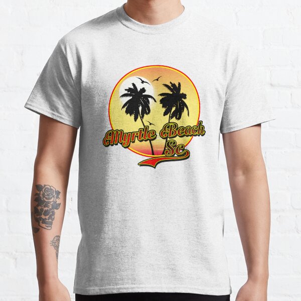 MYRTLE BEACH SOUTH CAROLINA BEACH PALM TREE OCEAN SCENE Classic T-Shirt