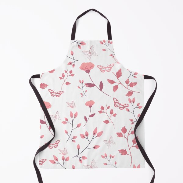 Item preview, Pink Butterflies and Flowers on White designed and sold by RiadMannan.