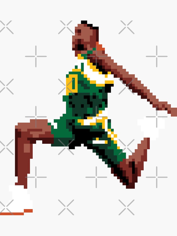 Shawn Kemp pixel dunk by qiangdade