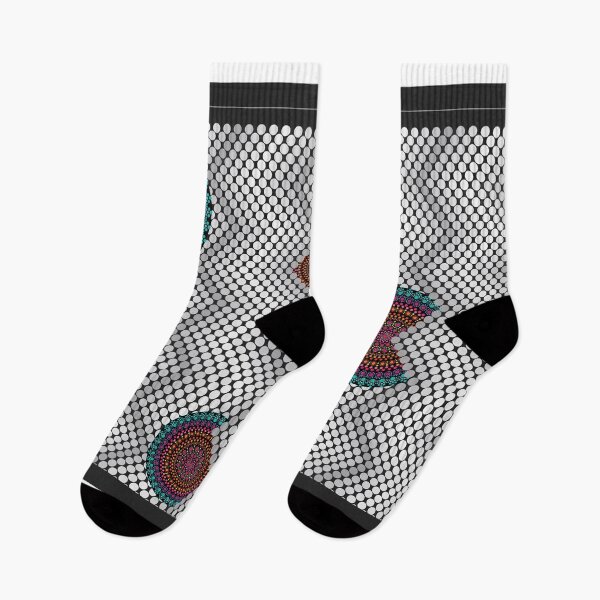 Item preview, Aboriginal art australian dotart points black white colors australia designed and sold by MeryemSpace.
