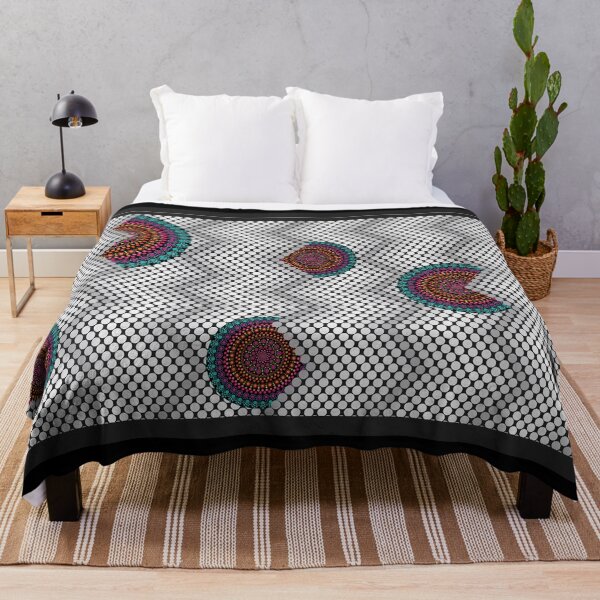 Item preview, Aboriginal art australian dotart points black white colors australia designed and sold by MeryemSpace.