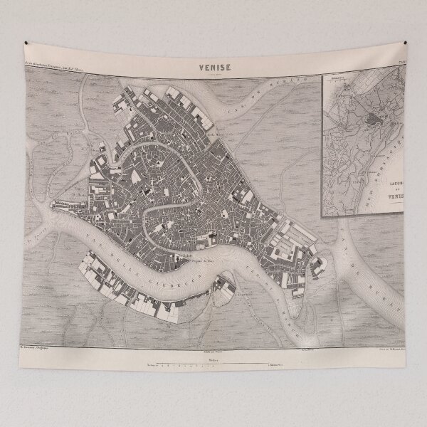 Item preview, Old Venice Italy Map (1846) Vintage Venezia Italia Atlas designed and sold by BravuraMedia.