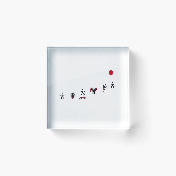 Item preview, Evolution of flight - Pixelated stick figure finding flight designed and sold by For the love of Pixels.