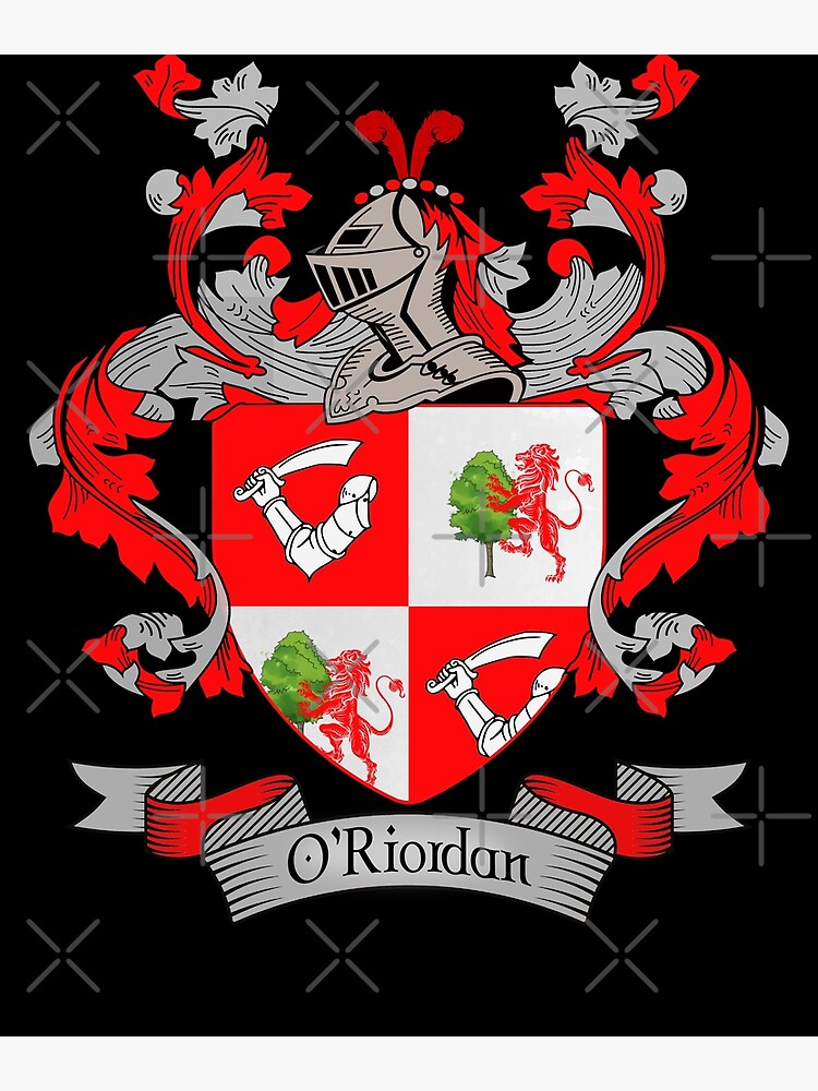 "O'Riordan Coat of Arms O'Riordan Family Crest" Poster by chuppys