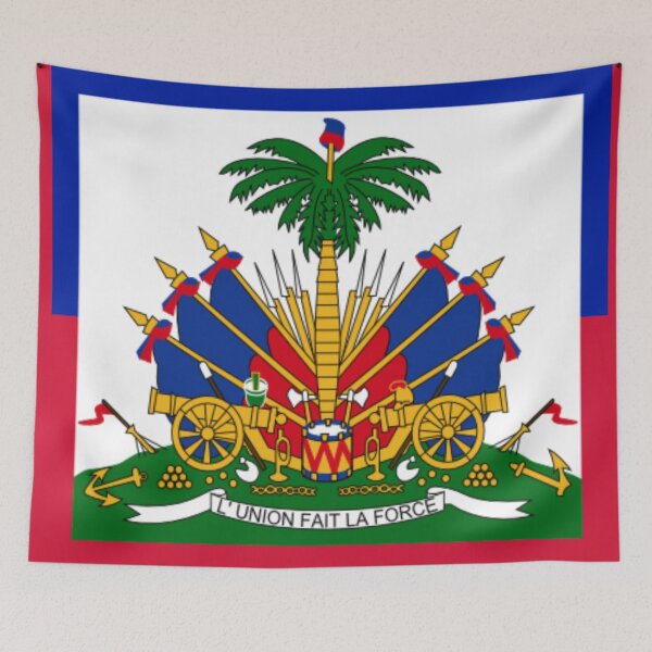 Item preview, Haiti Haitian Flag Coat of Arms Red designed and sold by ShajenDesigns.