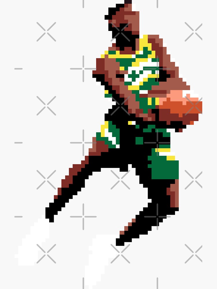 Shawn Kemp pixel windmill dunk by qiangdade
