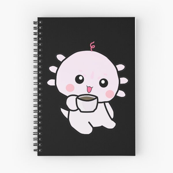 Item preview, Cute Baby Leucistic Axolotl Drinks Coffee designed and sold by lazarosdesign.
