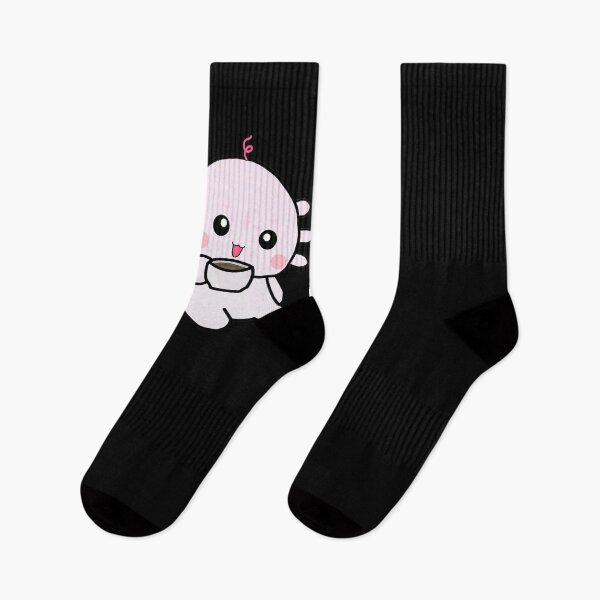 Item preview, Cute Baby Leucistic Axolotl Drinks Coffee designed and sold by lazarosdesign.
