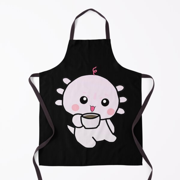 Item preview, Cute Baby Leucistic Axolotl Drinks Coffee designed and sold by lazarosdesign.