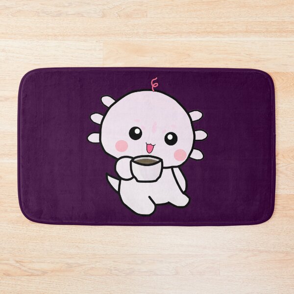Item preview, Cute Baby Leucistic Axolotl Drinks Coffee designed and sold by lazarosdesign.