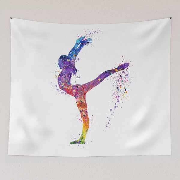 Item preview, Girl Gymnastics Sports Watercolor Gift designed and sold by LotusGifts.