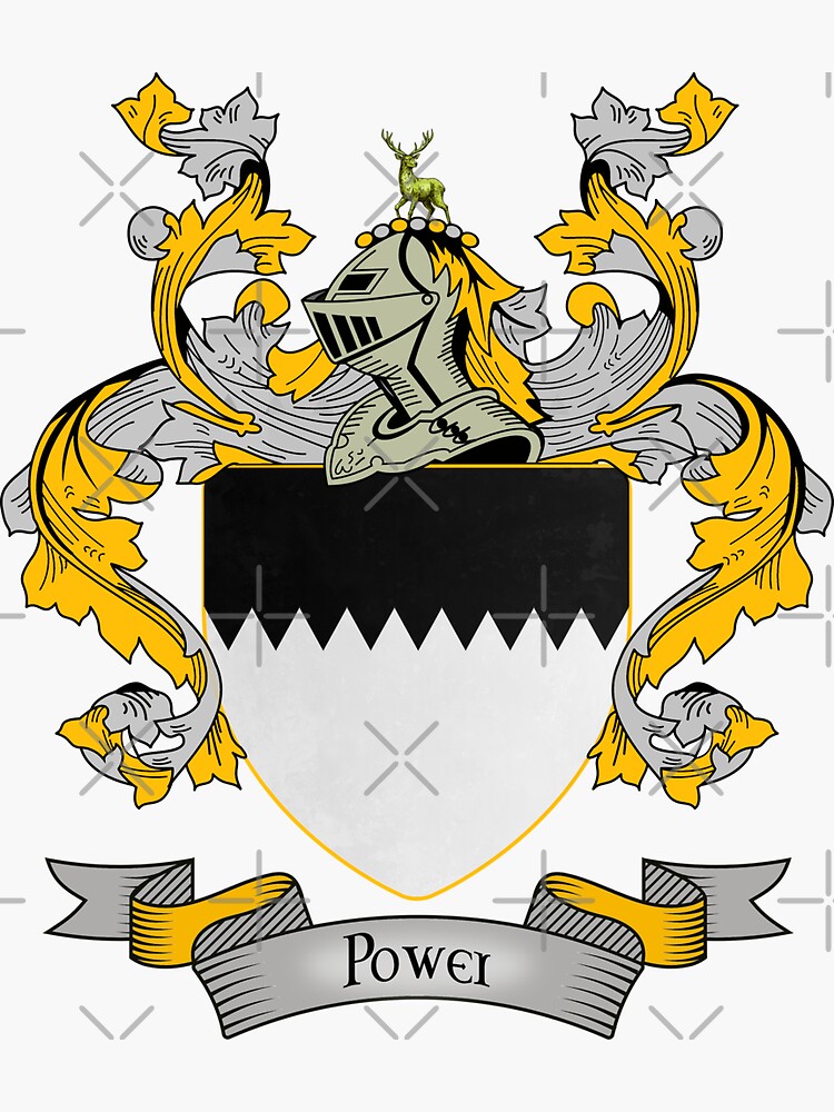 “Power Coat of Arms | Power Family Crest” Sticker for Sale by chuppys