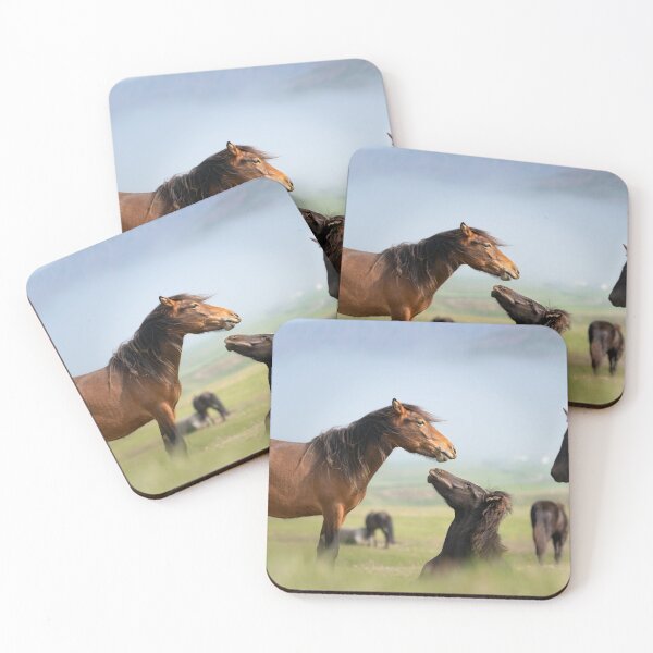 Item preview, Playful horses up in north Iceland.  designed and sold by Iceland-Effect.