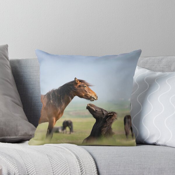 Item preview, Playful horses up in north Iceland.  designed and sold by Iceland-Effect.