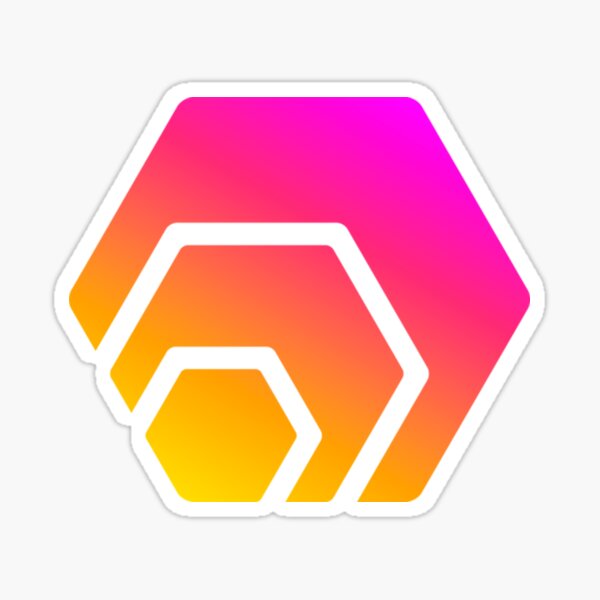HEX Crypto Hexagon Sticker