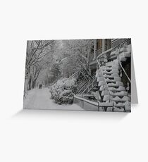 Montreal Snow Winter Scene Greeting Card