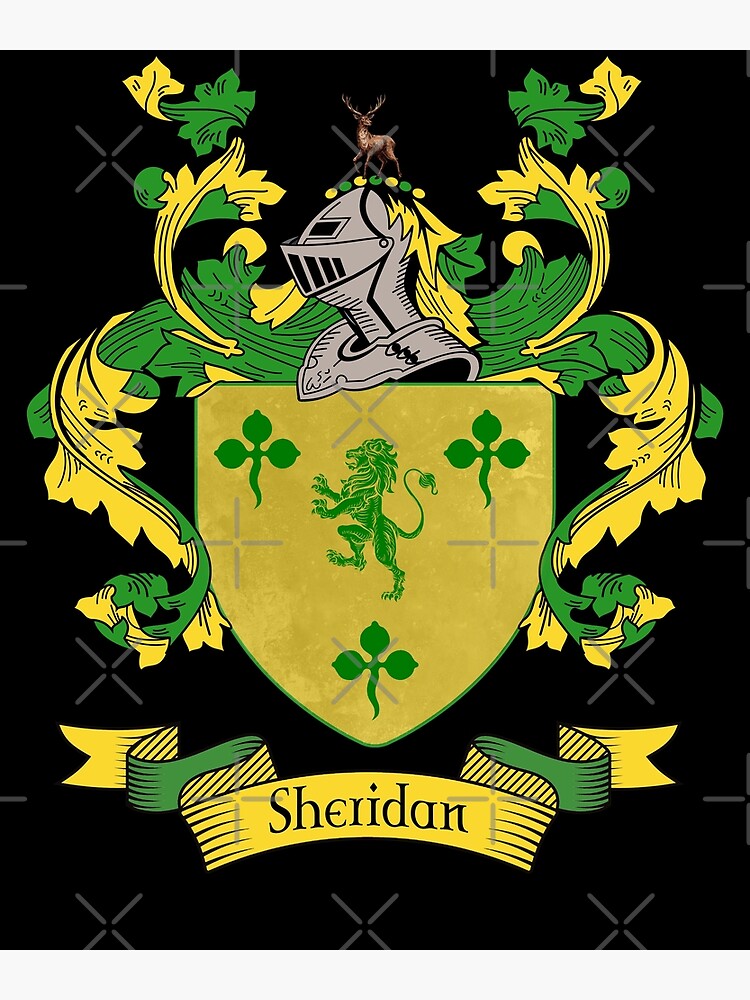 "Sheridan Coat of Arms Sheridan Family Crest" Photographic Print for