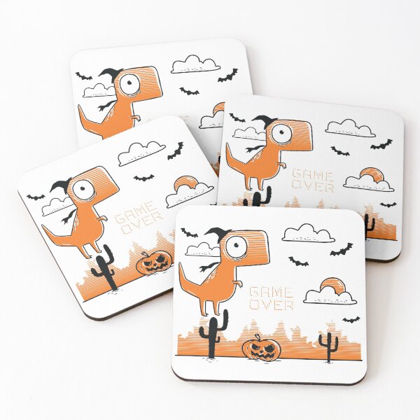Item preview, Game Over Dinosaur funny halloween designed and sold by TRIBExSPACE.