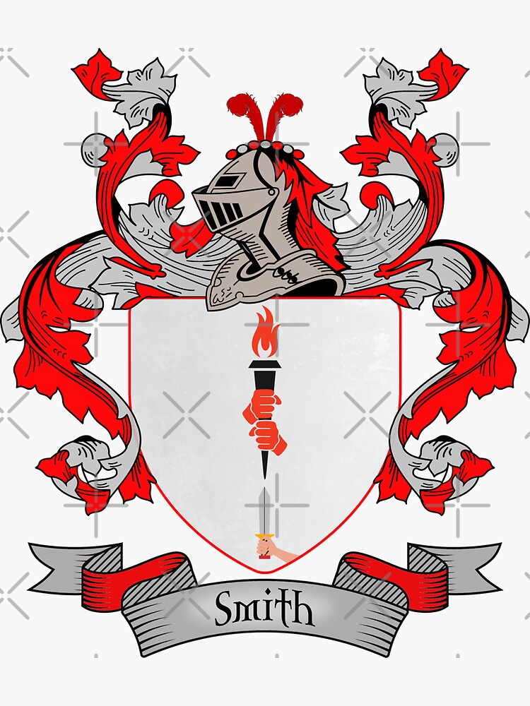 "Smith Coat of Arms Smith Family Crest" Sticker by chuppys Redbubble