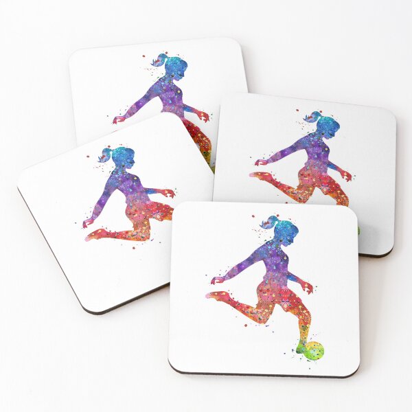 Item preview, Soccer Girl Player Colorful Watercolor Sports Gifts designed and sold by LotusGifts.
