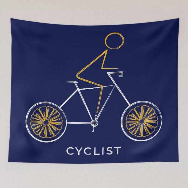 Item preview, Cyclist on a Bicycle - Line Art designed and sold by S Cube Design.