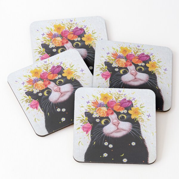 Item preview, Spring Flowers Cat designed and sold by vickymount.