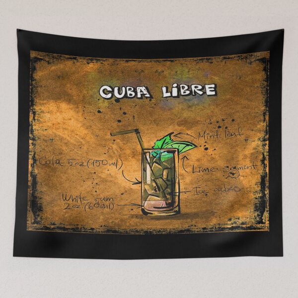 Artikelvorschau, Cuba-Libre-Cocktail-Rezept entworfen und verkauft von theshirtinator.
