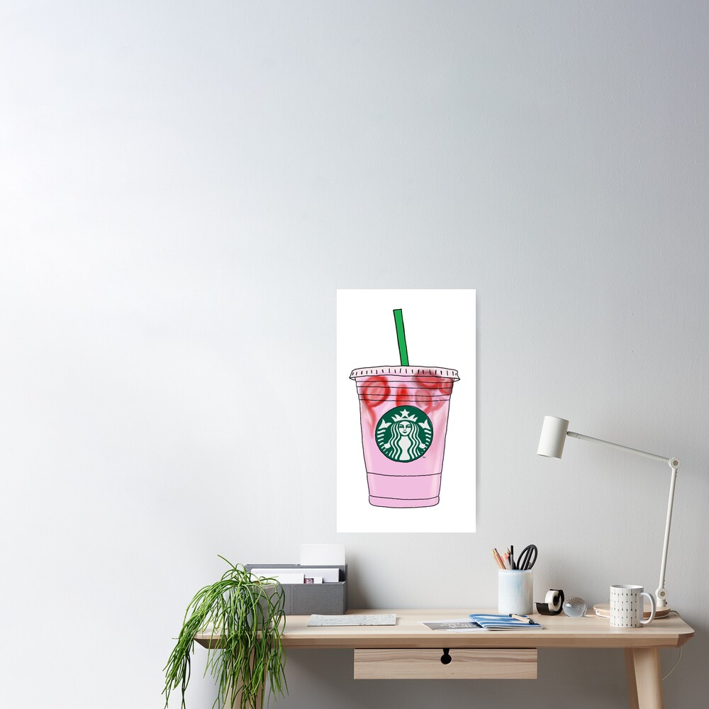StarBucks Pink Drink Sticker by Lit-Merchandise, Redbubble